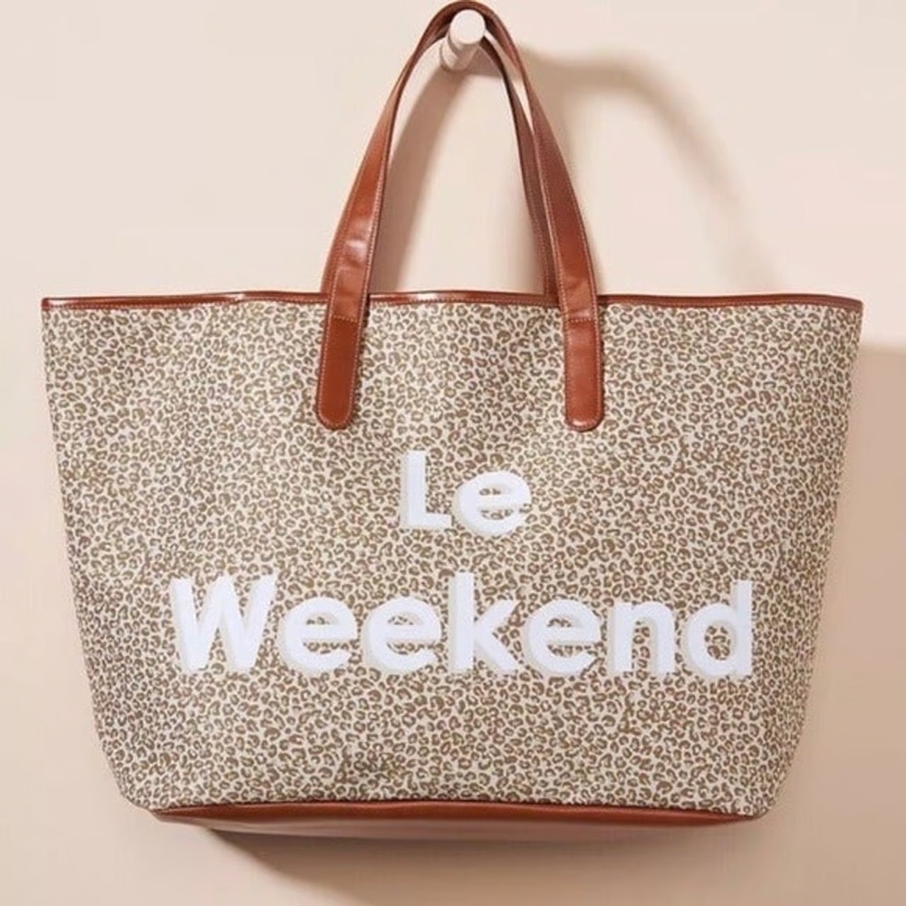 Leopard Print Weekend Tote Bag